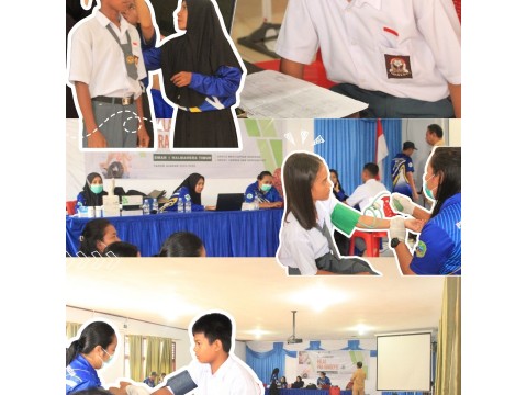 Siswa SMA Negeri 1 Haltim Jalani Pemeriksaan Kesehatan Grati